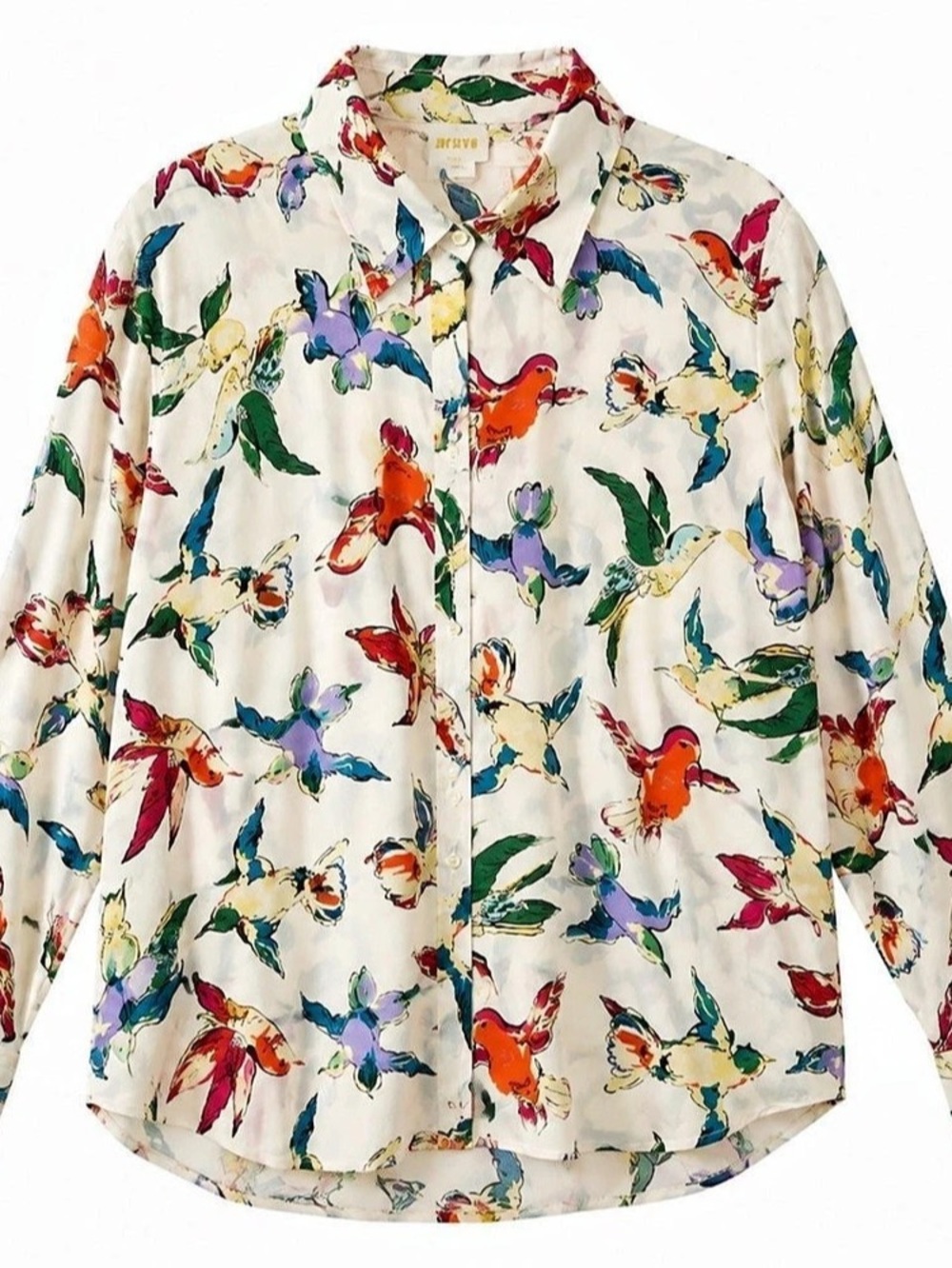 Maeve by Anthropologie Fredericka Button-Down Blouse in Size 6